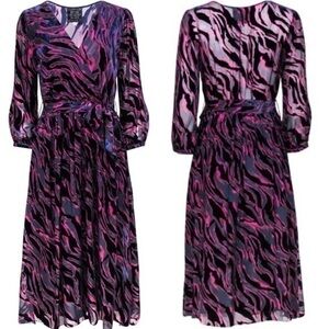 Johnny Was Tavi silk blend midi dress NWT color: Streaks Of Virana
